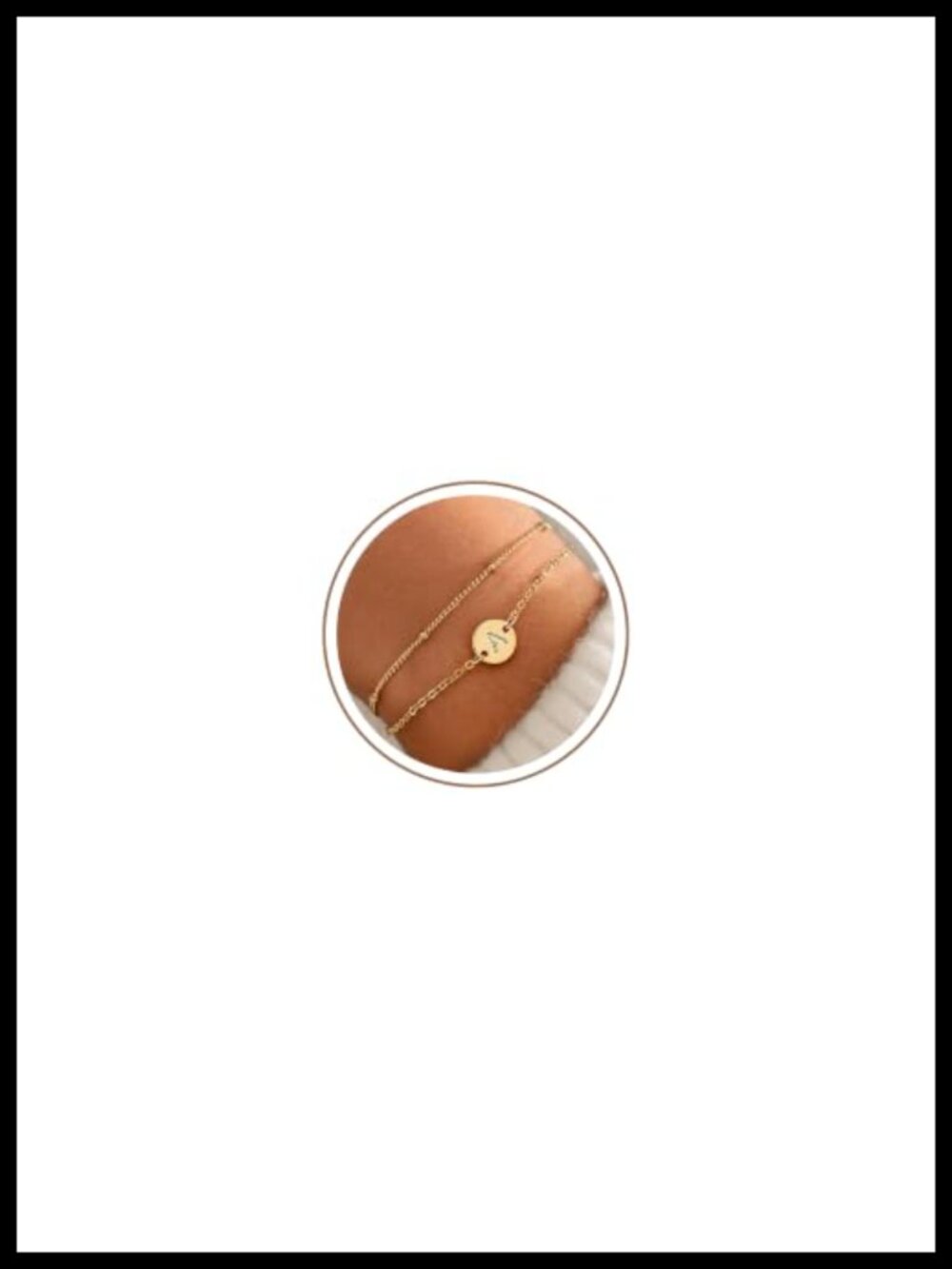 Gold Plated Initial Bracelet for Women Jewelry Gift